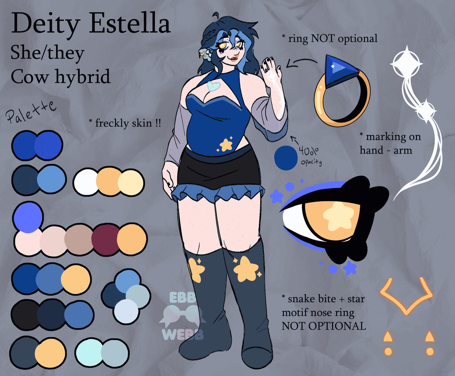 sketch reference sheet commission for DeStellr